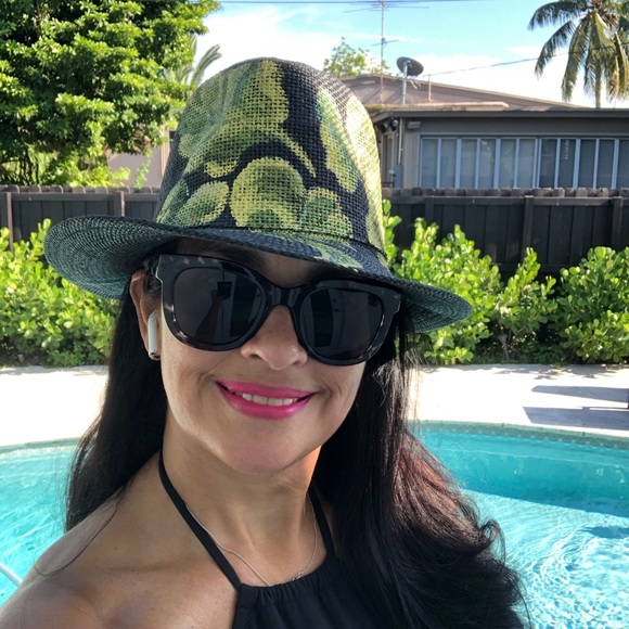 Republica Dominicana Accessories - Black hand painted Hat